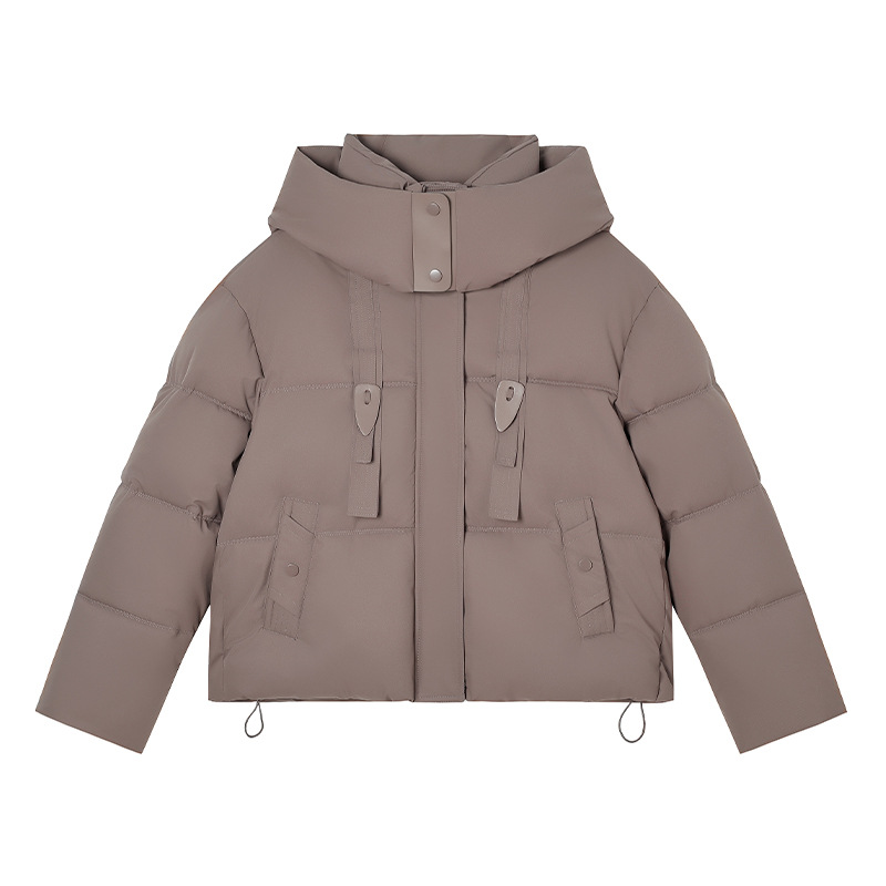 Invierno plumón de algodón mujer 2025 nuevo abrigo de algodón con capuz suelto hombre pequeño chaqueta de algodón de moda de pan coreano image 5