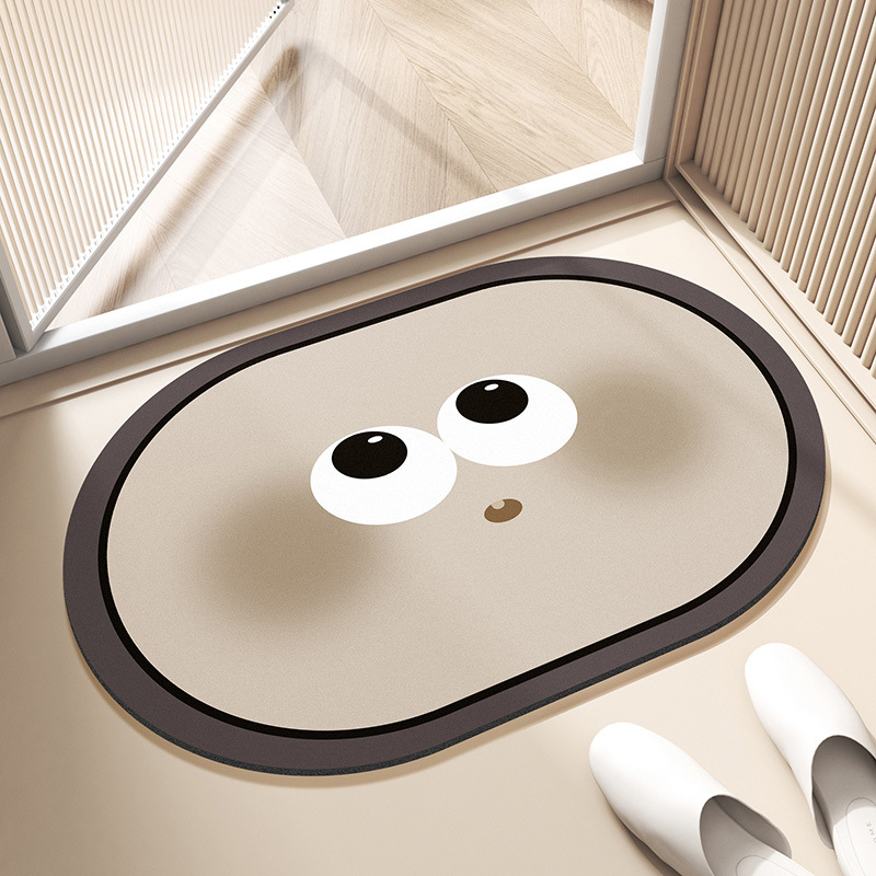 Baño de barro de diatomeas alfombra de suelo de secado rápido inodoro puerta de inodoro absorción de agua alfombra antideslizante inodoro alfombra de caída