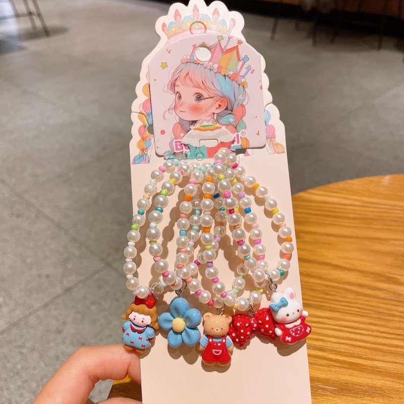 儿童卡通项链小女孩串珠饰品公主可爱配饰甜美公主颈链首饰|undefined