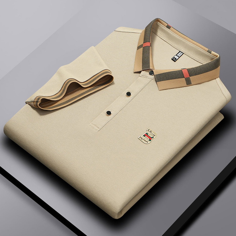 High-quality, skin-friendly, and breathable Solona fabric, new summer men's light business short-sleeved polo shirt/t-shirt.