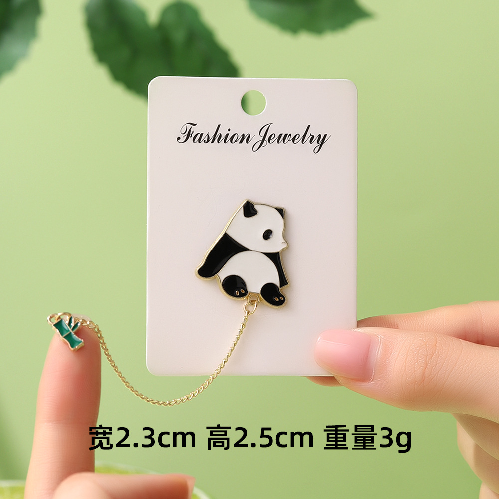 Dibujos animados lindo panda flor flor broche colección de la familia panda animal metal insignia accesorios de ropa para niños regalos