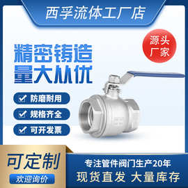 球阀厂家二片式韩式科技型球阀304不锈钢2pc球阀内螺纹水开关阀门