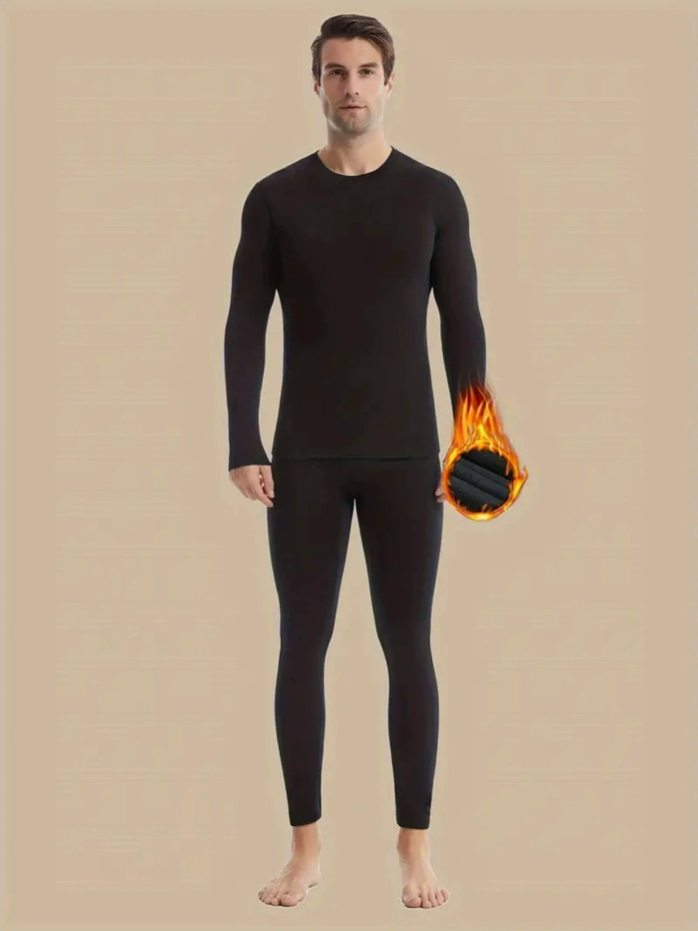 2025 новый европейский и американский комплект термобелья с длинным рукавом для осени и зимы, кросс-граничная доставка