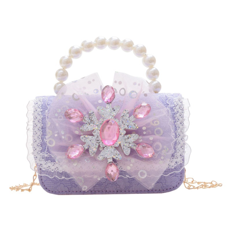 Nuevo arco niñas bolsa mensajero bolsa niños princesa Chanel estilo hombro bolsa bebé fuera moneda monedero bolsa