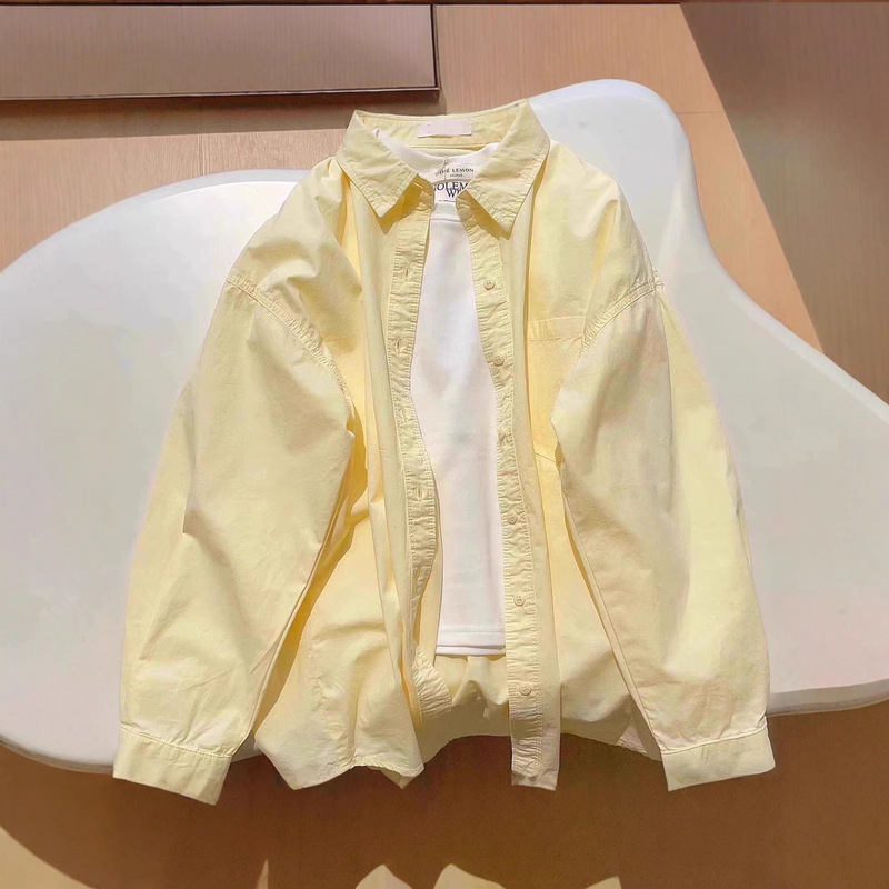 Light Luxury Pure Cotton Shirt Women's Long-Sleeved 2025 New Style Chic Loose Super Nice Top Jacket Cardigan Trendy