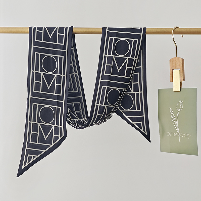 Diseñador de bufandas de seda larga mujer ins moda bolsa cinta de moda universal bufandas coreanas correa de cabello