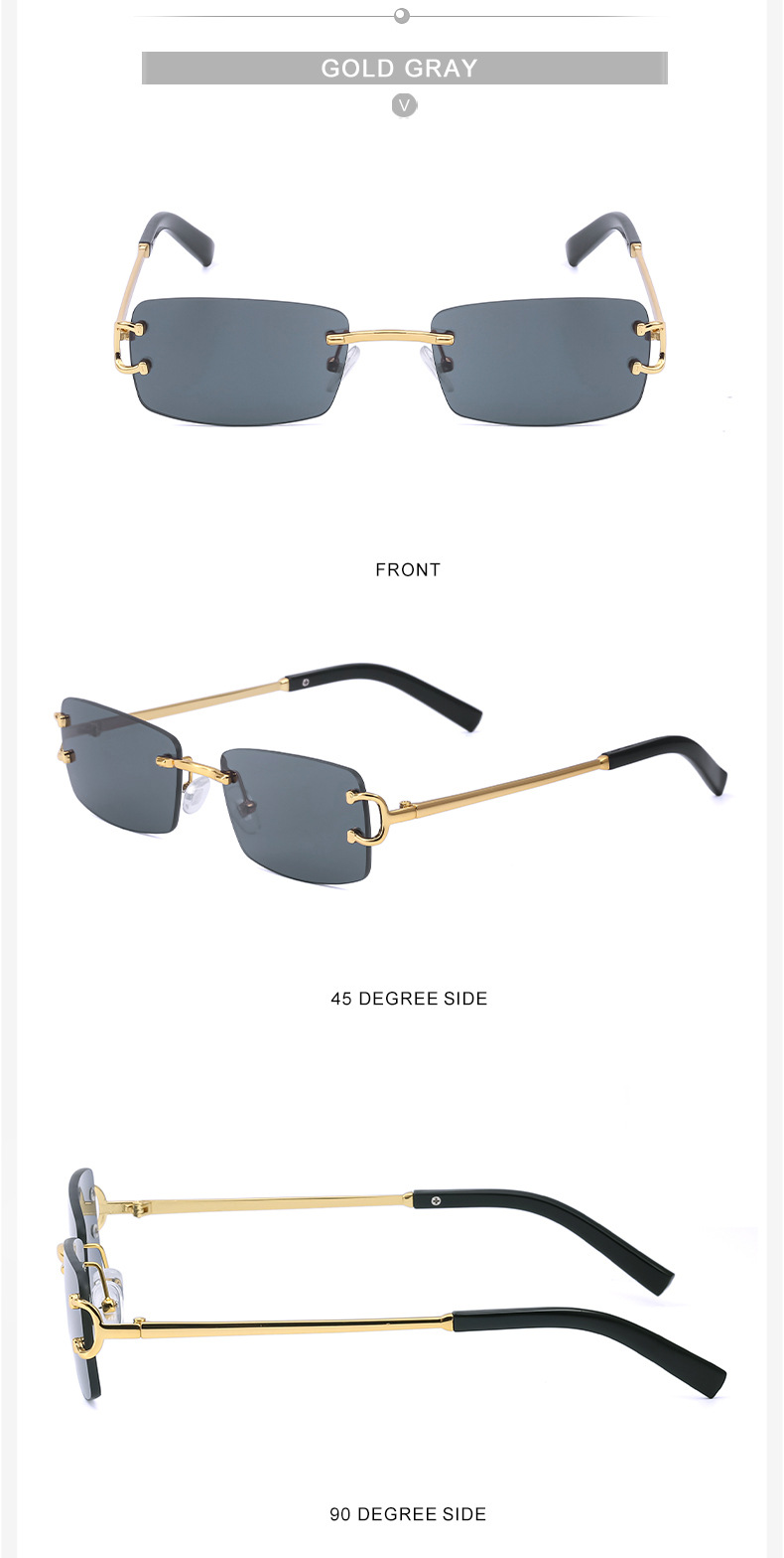 Fashion Square Frame Sunglasses Wholesale display picture 6