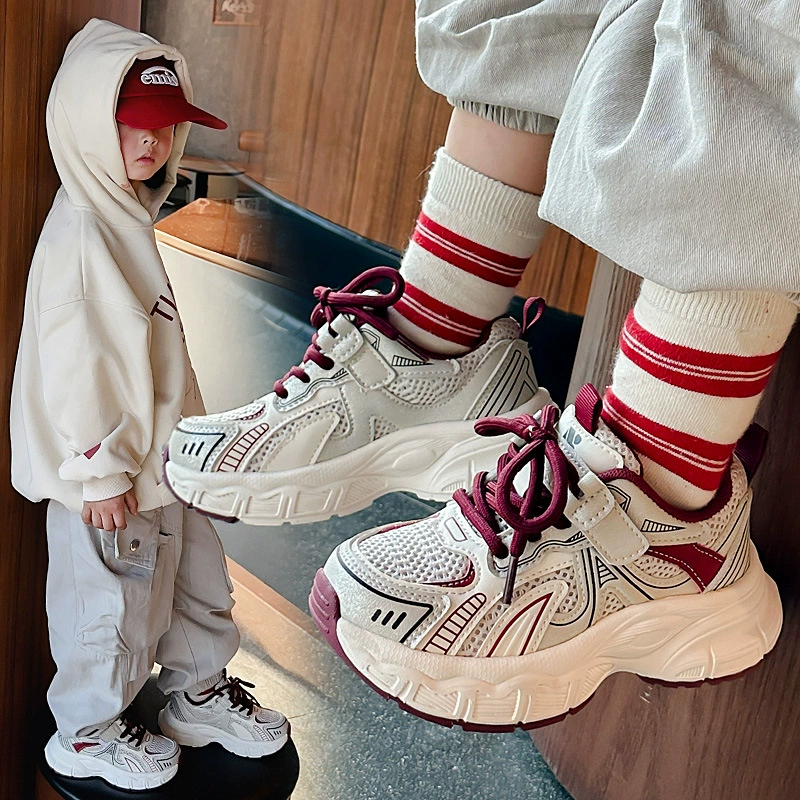 Спортивная обувь для девочек весной и осенью 2025 года новая легкая нескользящая обувь для мальчиков