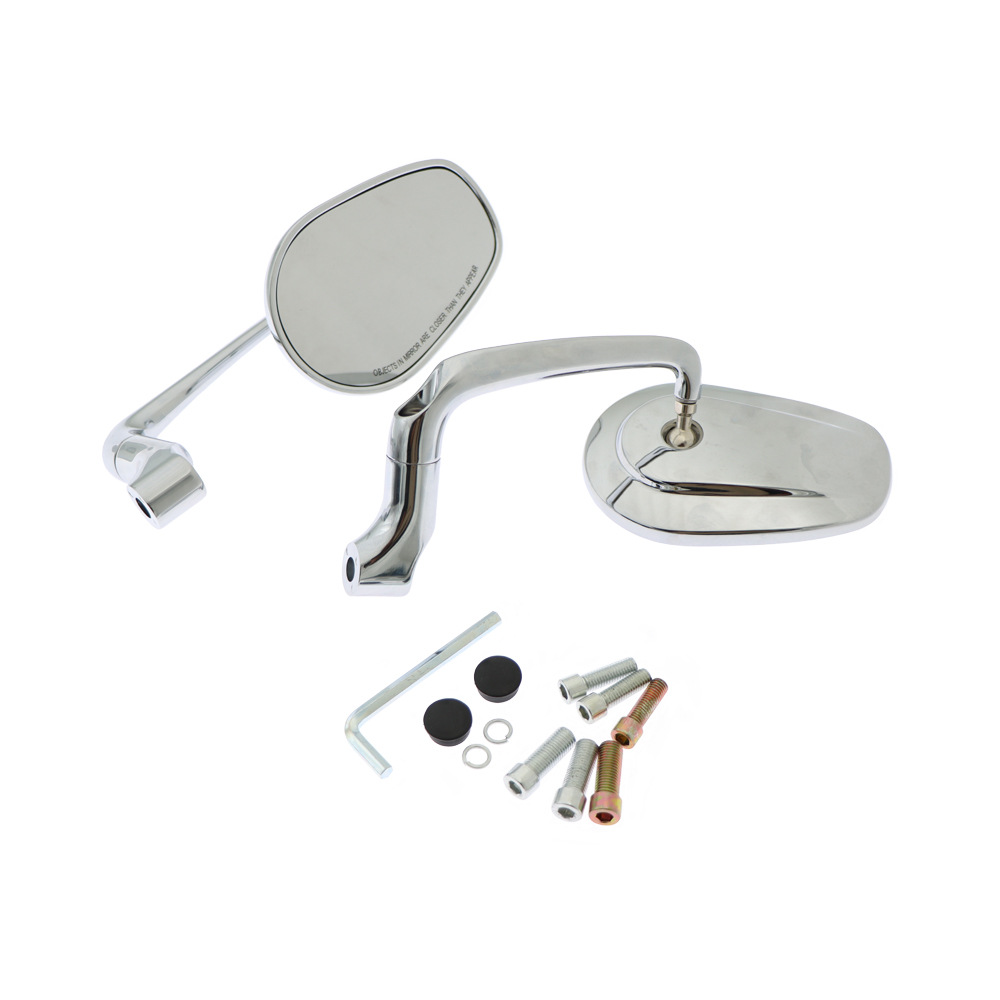 Universal Reversing Mirror Retro Scooter Accessories Modified Aluminum Alloy Oval Rearview Mirror Electric Vehicle Reflector