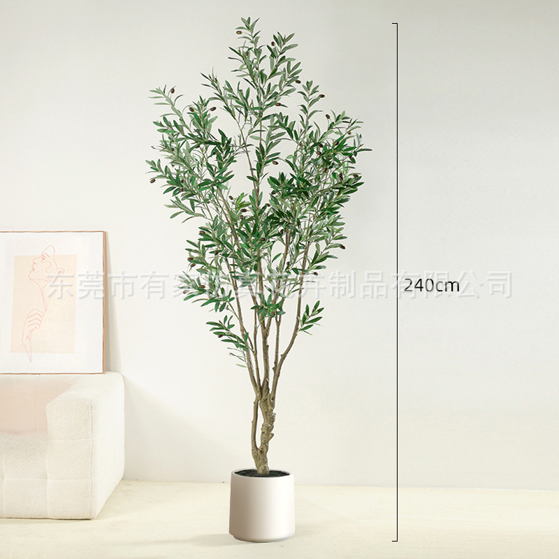 Nueva Amazon Desmontaje y montaje de plantas de simulación de olivo Adornos de plantas en macetas para el suelo Árbol falso para el hogar Decoración de la sala de estar Plantas verdes