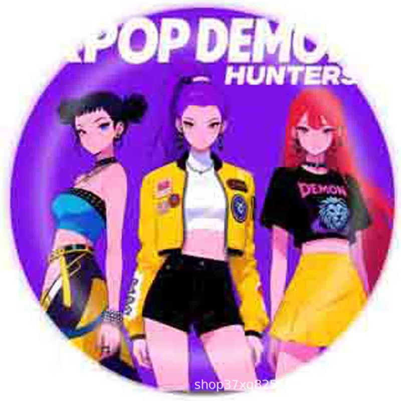 动画Kpop demon hunters猎魔女团马口铁胸章吧唧徽章胸针谷子58mm|undefined
