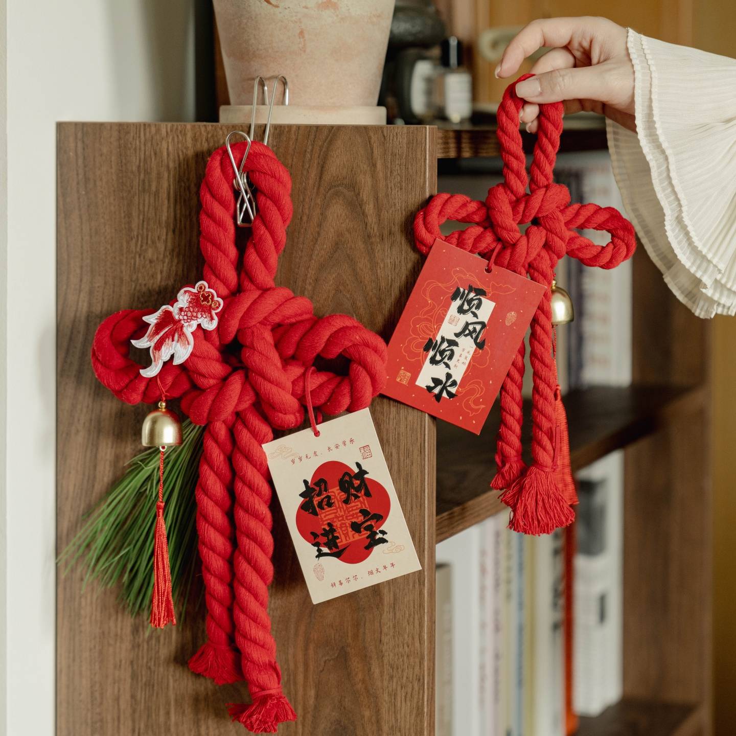 Chinese Knot Pendant 2026 Year Of The Horse Housewarming Pendant For Entryway Door Hanging Woven Rope Knot Living Room Small Ornament