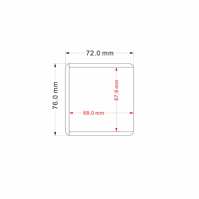 Dilaminasi - horizontal (diameter luar 76×72mm)