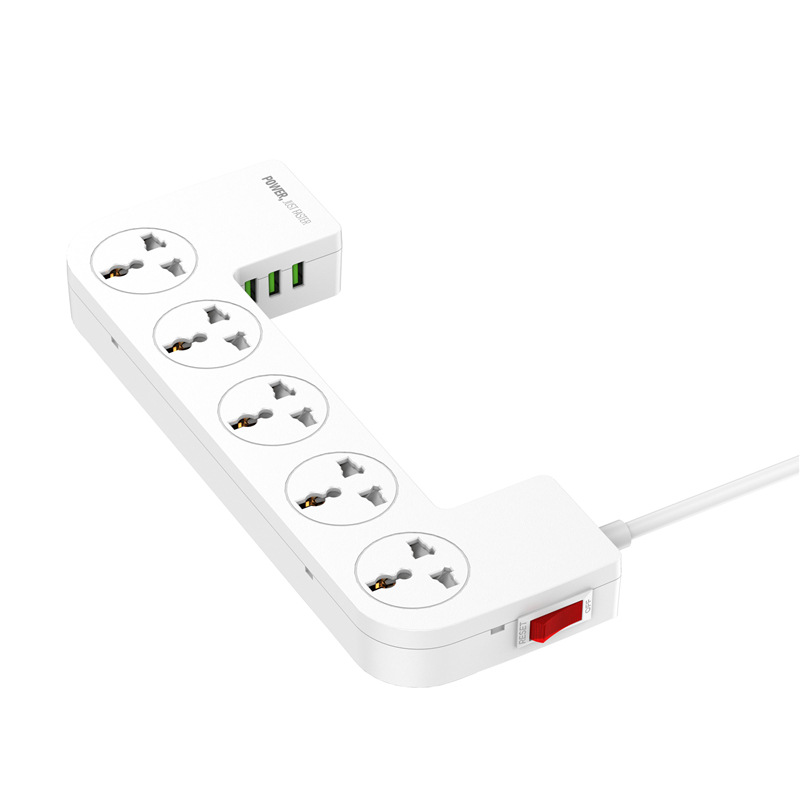 LDNIO Power Strip SC5309 2500W 250V 10A 2-Meter Cord with USB 5V 3.1A