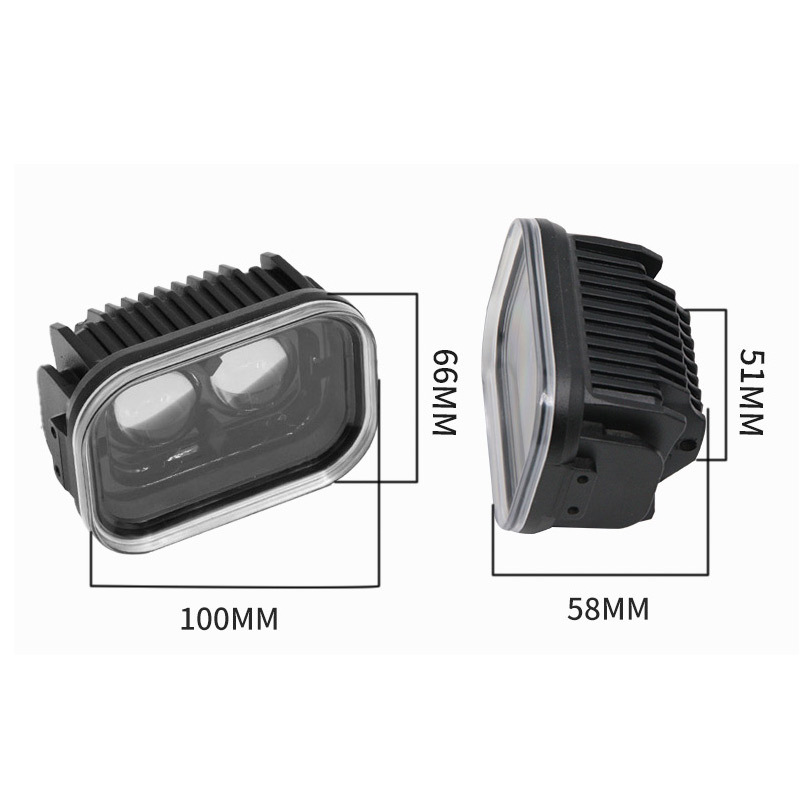 Luz auxiliar de motocicleta U23led lámpara de trabajo vehículo eléctrico LED bicolor lente ultra brillante blanco amarillo faro universal image 3