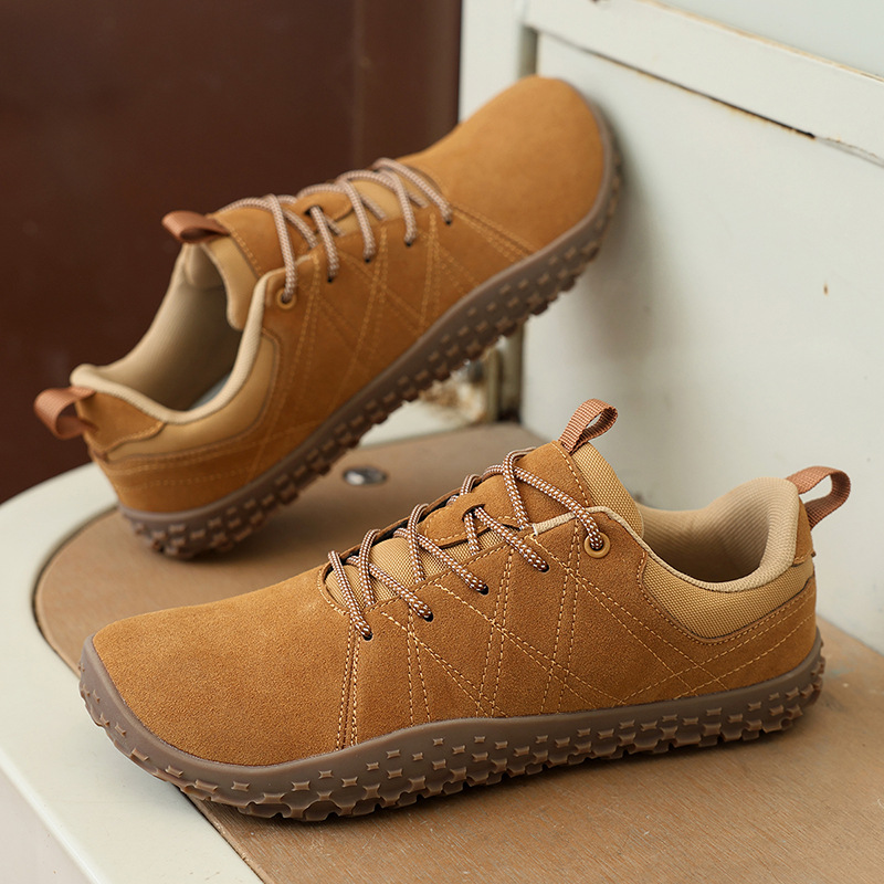 Four Seasons Outdoor Hiking Wide Palm Shoes Large Size Men's and Women's Barefoot Shoes Live Broadcast Casual Sports Couple's Large Toe Shoes