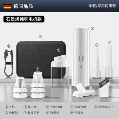 Tozsoranlar strong suction power, 5-in-1 function, 2026 - pearl-white-graphene-pure-copper-motor-brushed-filter-element5-with-premium-storage-bag