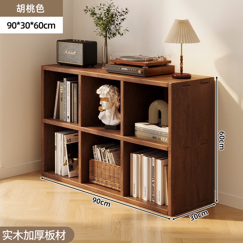 Gabinete de almacenamiento de ventana salediza de madera maciza, gabinete de rejilla, alféizar de la ventana, estantería, pequeño gabinete en el balcón, estantería de almacenamiento, estantería baja