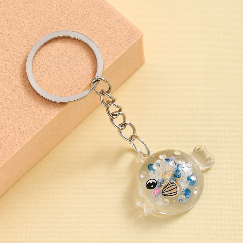 9g Weight Keychain Classification 1 Piece Quantity Daily Occasion Resin Material Fish Pattern Unisex Gender Cute Style 1 Piece Cute Fish Resin Unisex Keychain 13