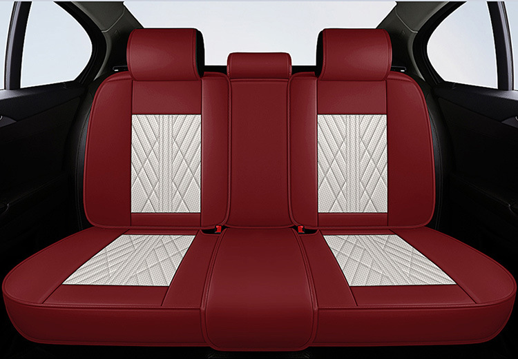 Car Seat Cushion Fully Surrounded by Leather New Car Cushion Seat Cover Four-Season Universal Nappa Leather Special Cushion Car Cover