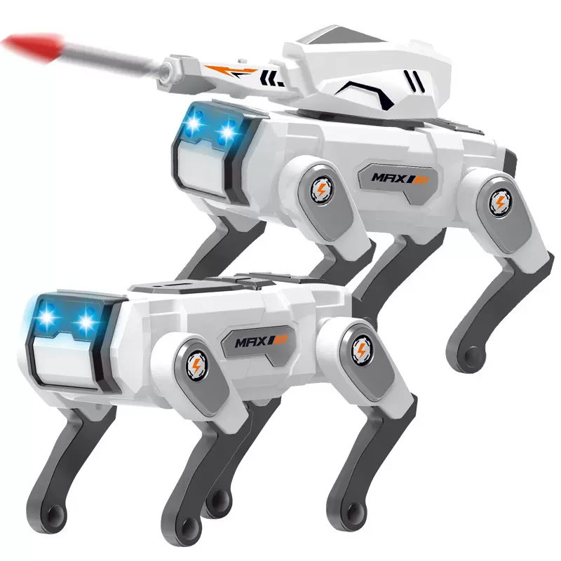 跨境新品智能机械狗语音互动编程仿生机械狗儿童对话发光音乐玩具