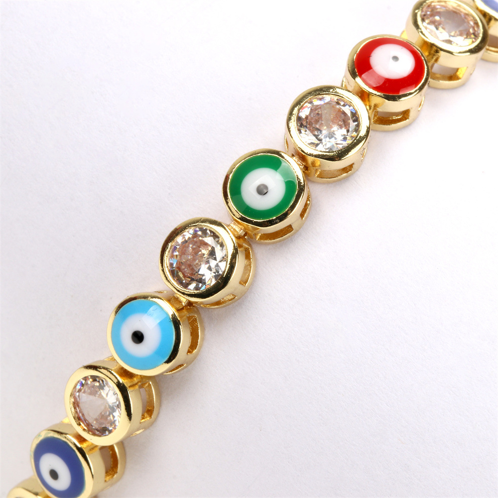 European and American new devilu0027s eye oil drop copper bracelet