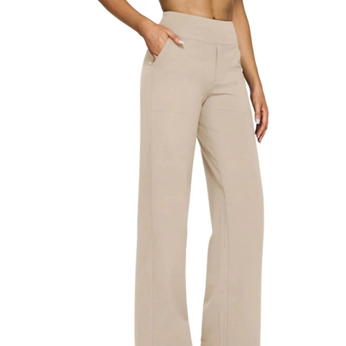 2024 Bestselling New Casual High-Waist Straight Leg Pants Loose Pocket Yoga Pants for European and American Amazon Independent Stores