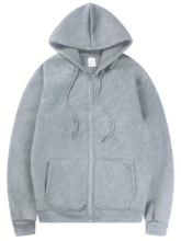 E 29406 Oversize Hooded Zipper Sweatshirt ��ɫ��ñ����