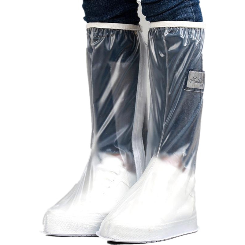 Waterproof high-top shoe cover unisex edge-pressing thickened bottom wear-resistant bottom outdoor travel rainy day practical rain-proof shoe cover