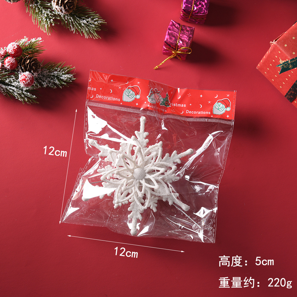 Decoración Navideña Transfronteriza 2026, Copos de Nieve, Adornos para Árboles de Navidad, Copos de Nieve de 12 CM, Artículos Navideños en 3D image 9