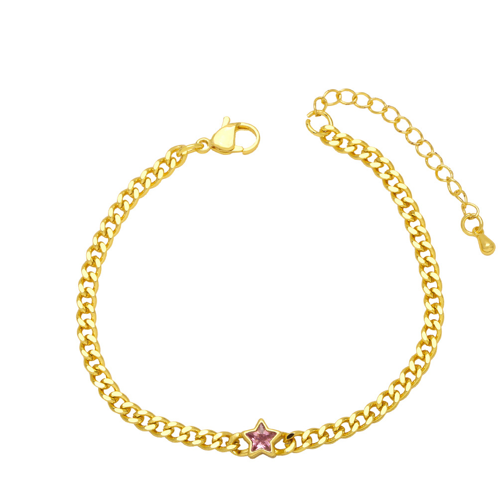 Fashion Star Copper Plating Inlay Zircon Bracelets 1 Piece
