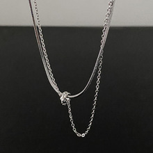 双层高级设计感路路通小蛮腰项链女小众百搭个性风潮锁骨链女春夏