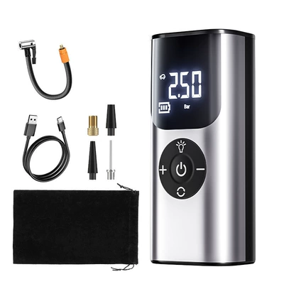 Inflator for Car Tires, Hava nasosu - neutral-qs002-wireless-air-pump-silver