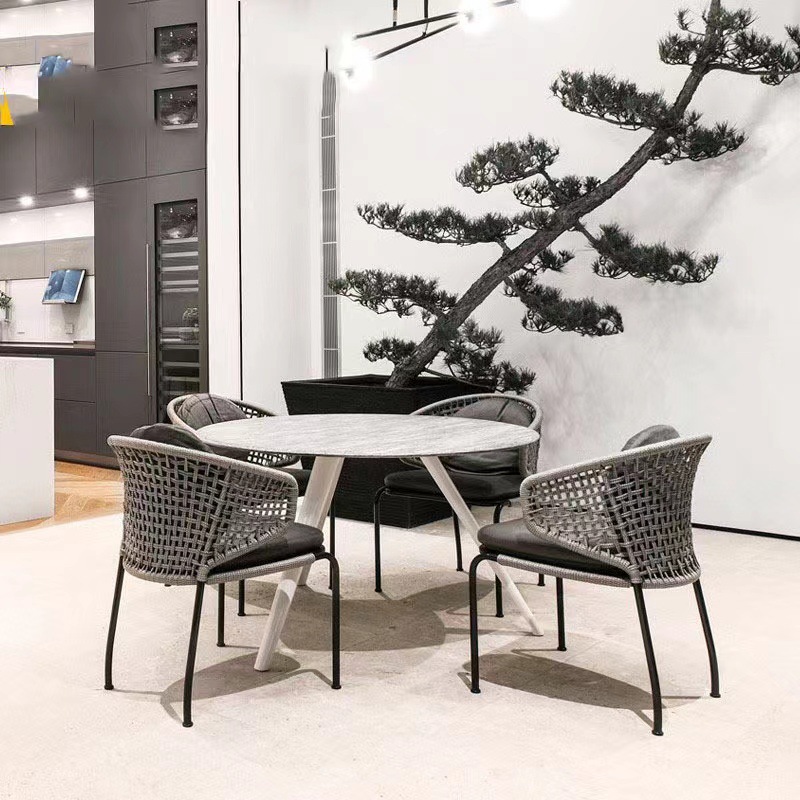 Nordic vine chair hotel lobby restaurante café recepción negociación dormitorio balcón residencial tela de cuerda art de vine