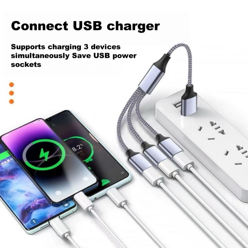 Three-In-One Typec Docking Station USB Charging Usb-C Data Transmission Digital Headset Two-In-One Mobile Phone Tablet