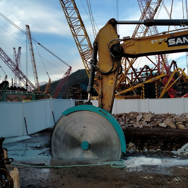 挖机改装液压岩石锯 混凝土路面切割锯 矿山隧道圆盘锯