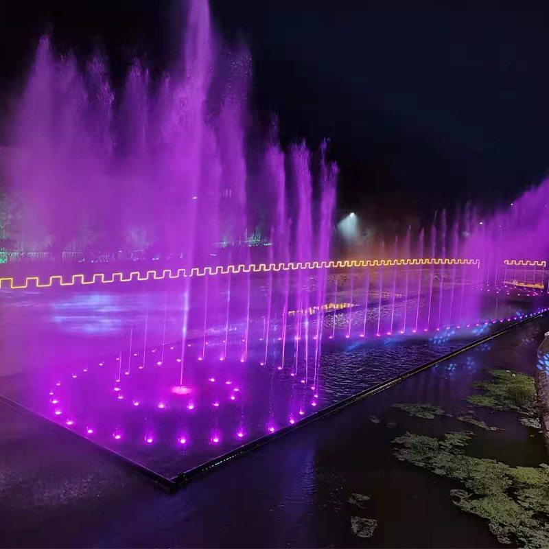 Landscape fountain Floating row music Art Waterfront Spiral accept customized music
