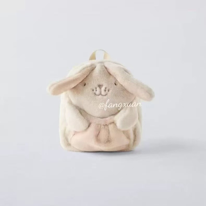 Cross-Border New Children's Bag, Little Girl's Bunny-Shaped Plush Backpack 1544 89