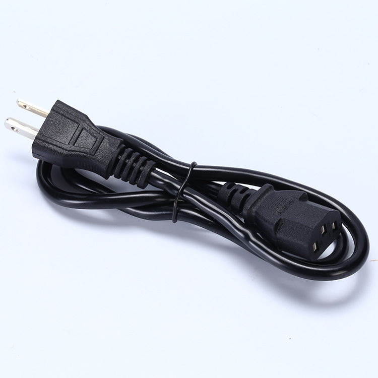 US-standard three-prong product suffix power cord, US-style monitor computer host power adapter AC connection cord