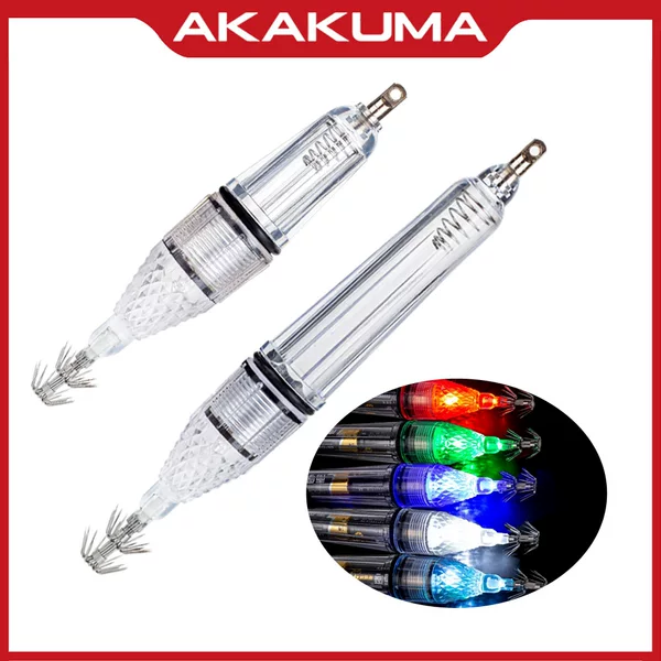 Night fishing trap lamp LED poly fish lamp with squid hook double umbrella hook trap lamp sea fishing underwater light wholesale