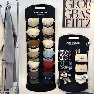 Felt Hat Storage Hanging Bag Wardrobe Finishing Storage Baseball Cap Storage Rack Hook Glasses Scarf Storage