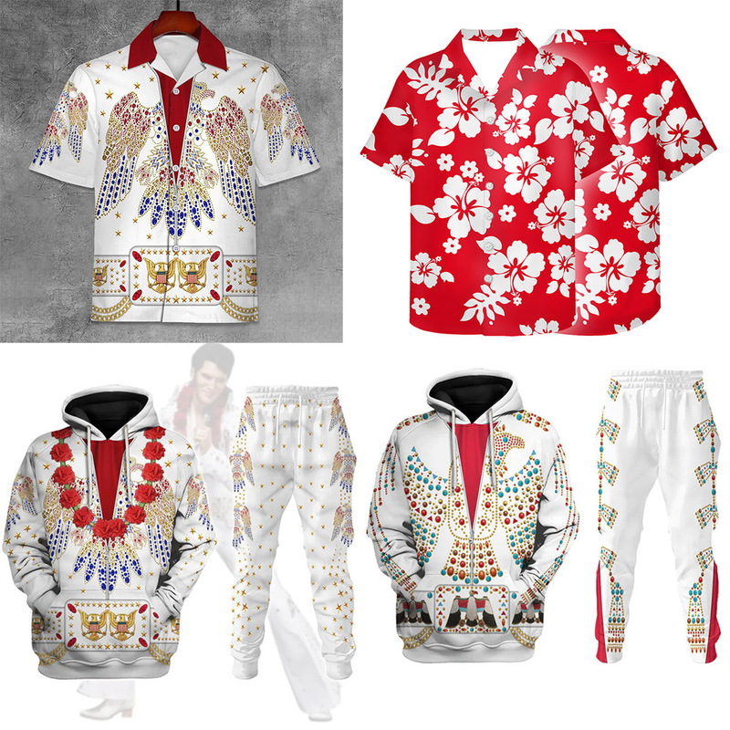2023 cross-border European and American hot figure ELVIS ELVIS performance clothing COS sweater men's hoodie trousers men's and women's 2023 cross-border European and American hot figure ELVIS ELVIS performance clothing COS sweater men's hoodie trousers men's and women's