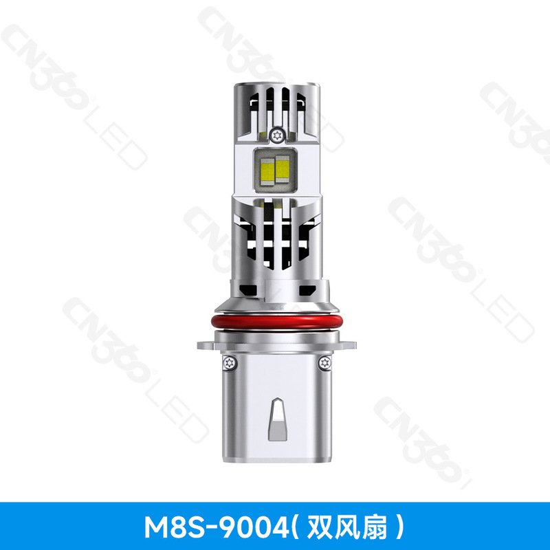 cn360 M8S款110W双风扇高亮汽车LED大灯一体直插安装简单H4H7H11|undefined
