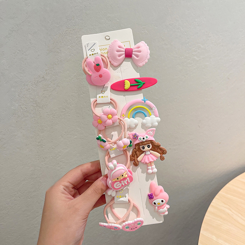子供のヘアアクセサリーヘアピン虹ゴムバンドかわいい漫画動物ヘアローププリンセスガールズヘアピンヘアピン卸売|undefined