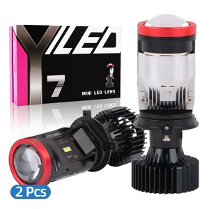 Y7 Lazer Linza H4 LED Fənər 12V Avtomobil Motosiklet İkiqat İşıq Linza