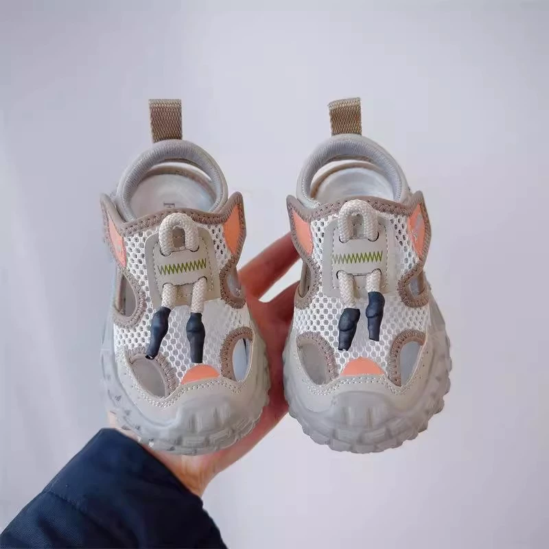 Детская сандалия Баотоу 2025 весна новый анти-пинать мальчик пляжная обувь легкая и удобная спортивная обувь для девочек