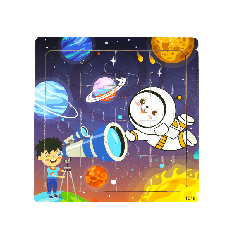 Puzzle plano de madera para niños pensamiento lógico juguetes de entrenamiento de mano movimiento fino