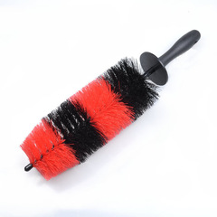 Car wheel hub cleaning brush red and black two-color wheel rim brush wheel cleaning brush car wash brush car cleaning supplies