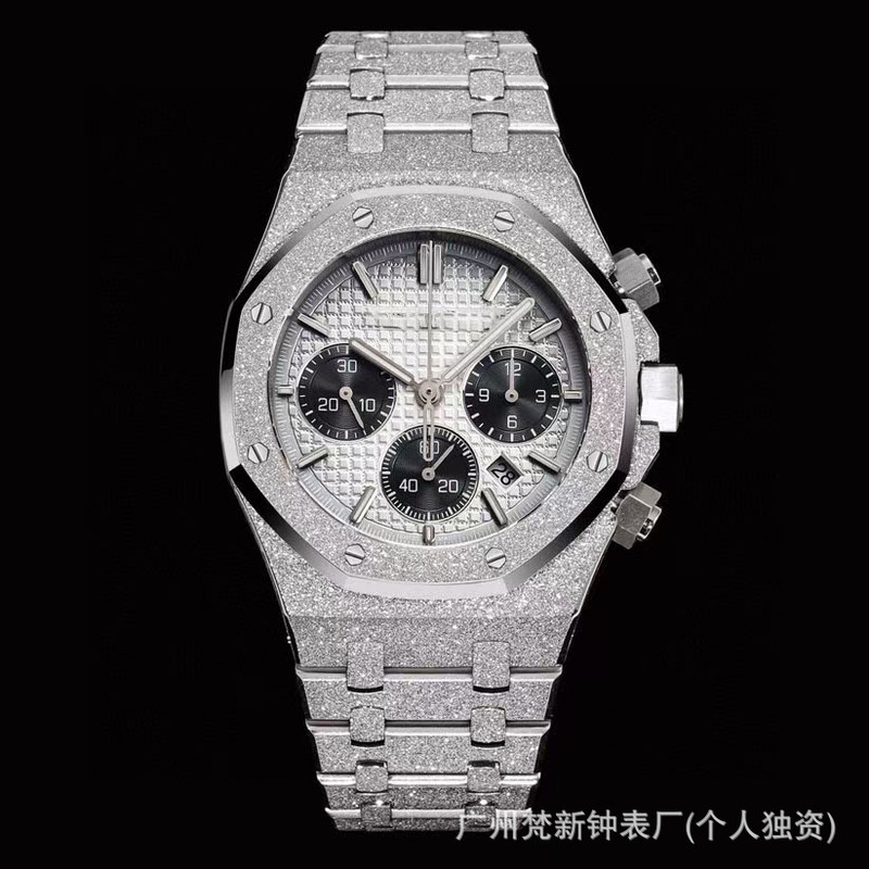 AP26240系列霜金计时码表全自动防水夜光ZF厂15500系列机械表批发|undefined