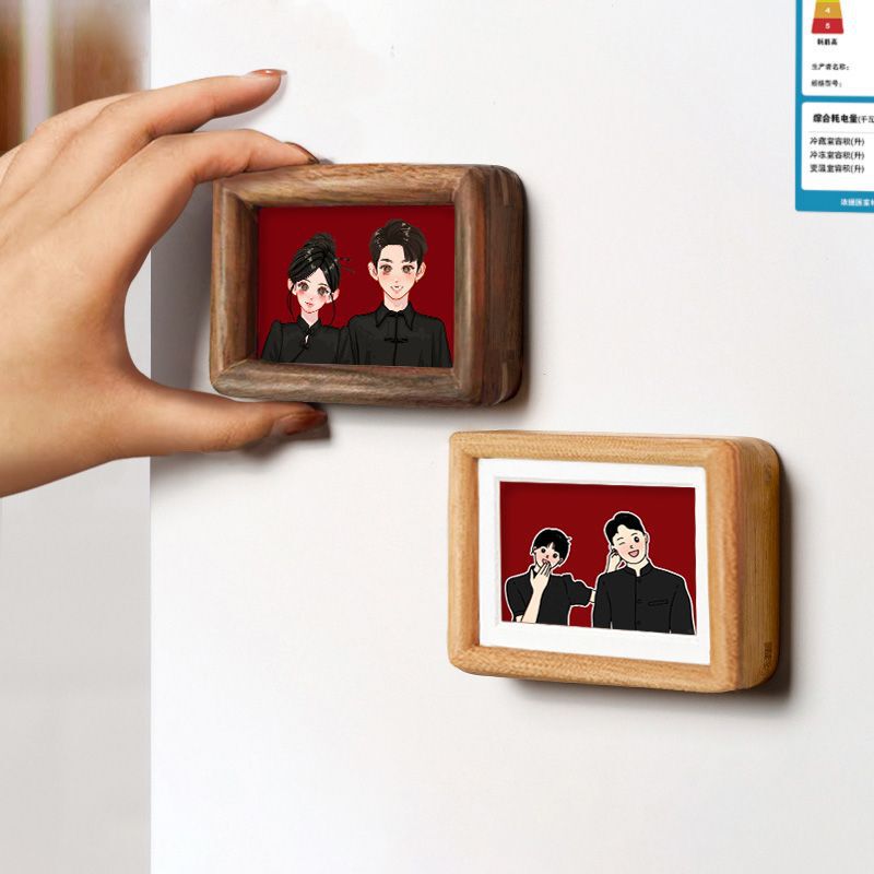 Refrigerator Magnet Magnetic Photo Frame Personalized DIY Creative Suction Type High-Looking Cute Popular Can Be Nailed